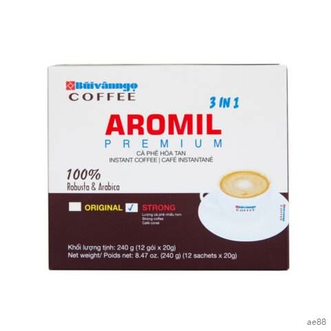 Cà phê 3in1 Aromil Strong 240gram Bùi Văn Ngọ Coffee